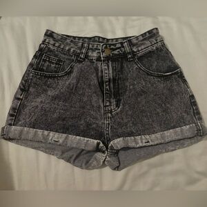 Black Shein Jean Shorts